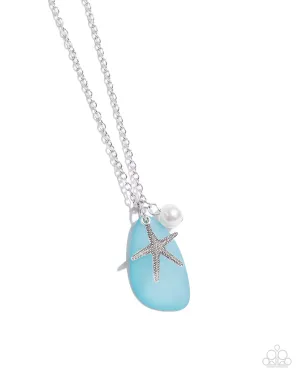 Sea Glass Stash - Blue (Starfish Charm) Necklace