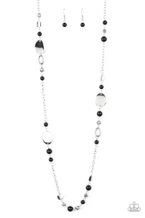 Serenely Springtime Black Paparazzi Necklace