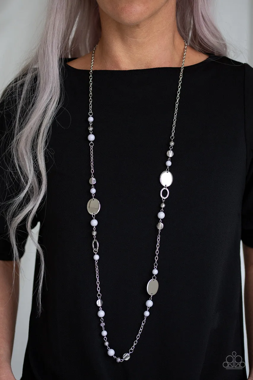 Serenely Springtime Silver Paparazzi Necklace
