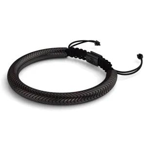 Serpentine | Onyx Hematite x Gunmetal | Double Wave Bracelet