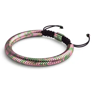 Serpentine | Unicorn Gold Hematite x Unicorn Silver | Double Wave Bracelet