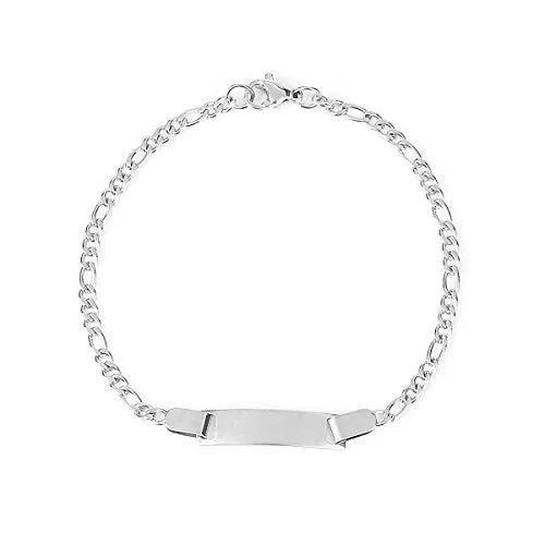 SEXY SPARKLES Stainless Steel very thin Bracelet with blank that you can engrave