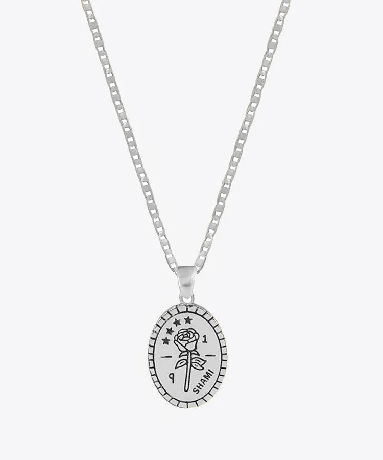 Shami Rose Medal Necklace
