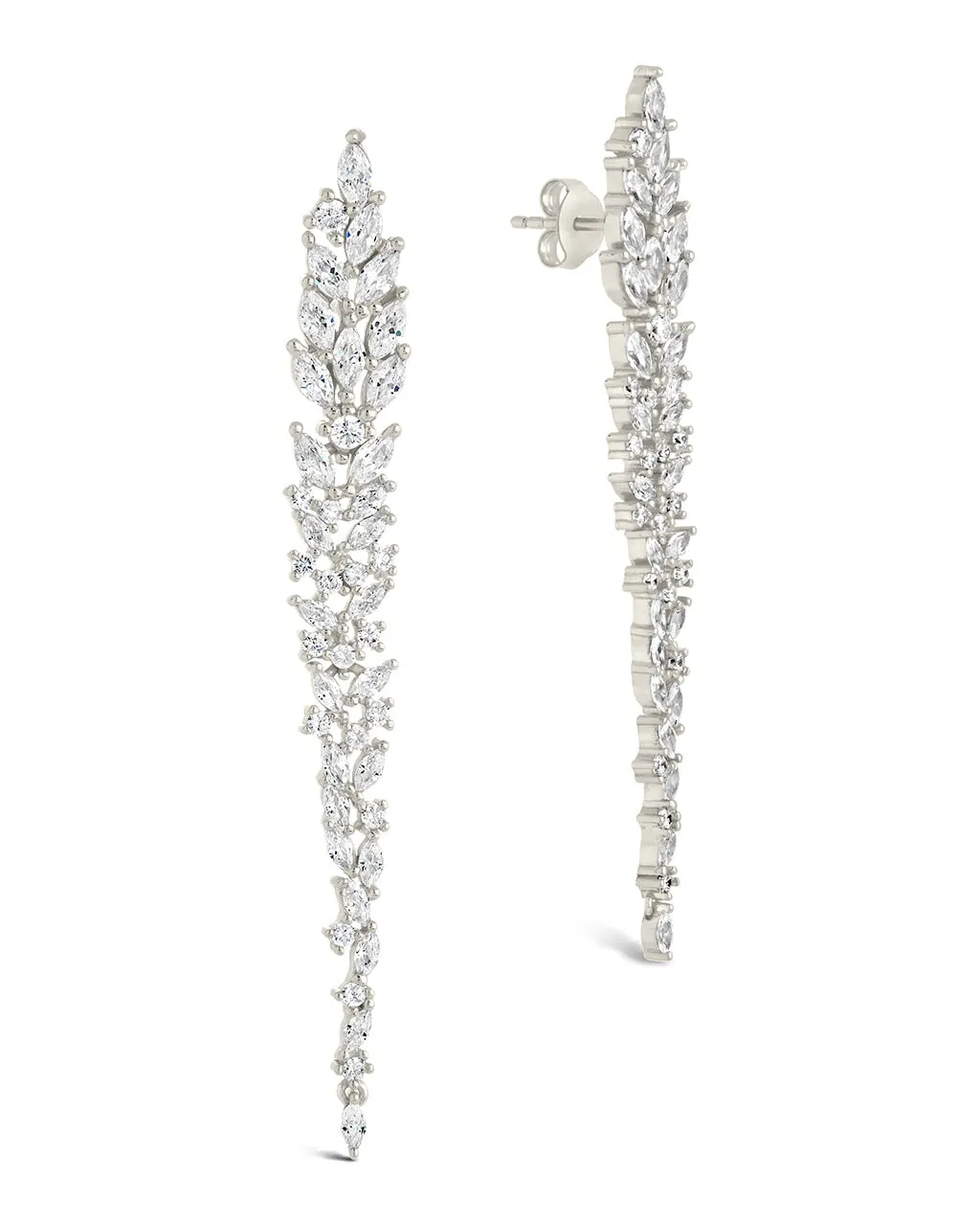 Shay CZ Linear Drop Earrings