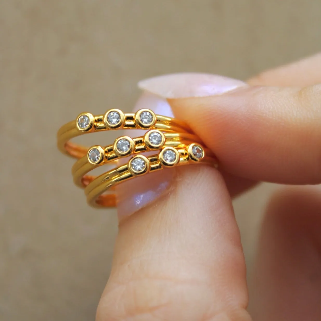 Shiloh Triple Stone Ring
