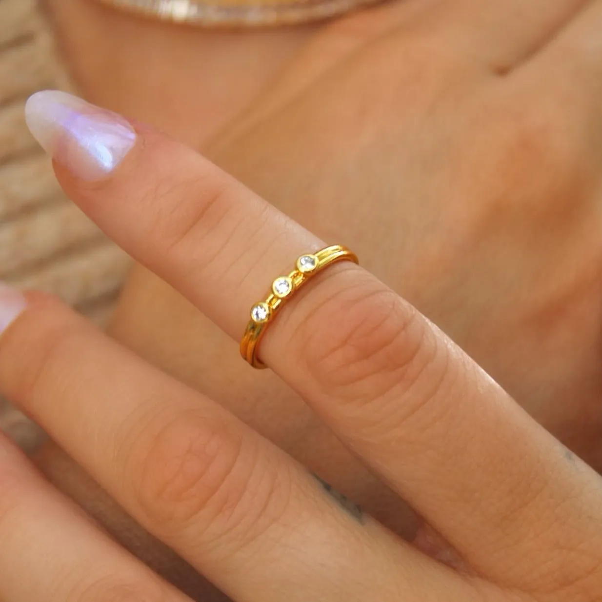 Shiloh Triple Stone Ring