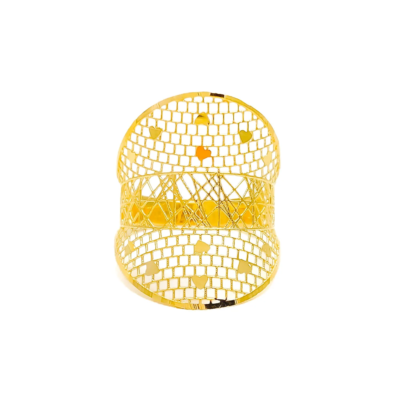 Signature Mesh 21k Gold Ring