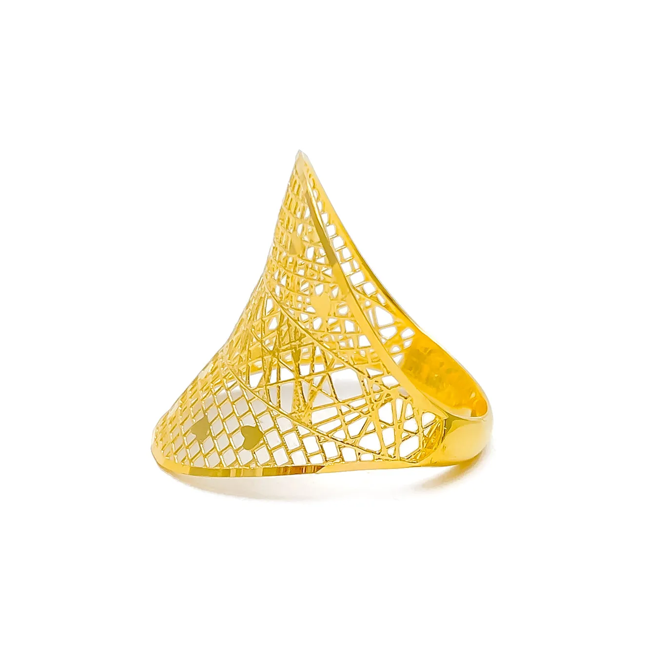 Signature Mesh 21k Gold Ring