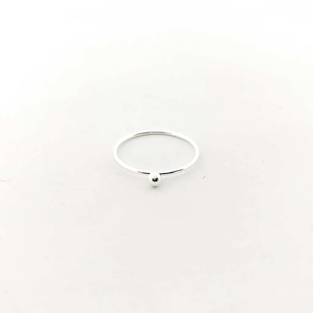 Silver Ball Stacking Ring |Silver