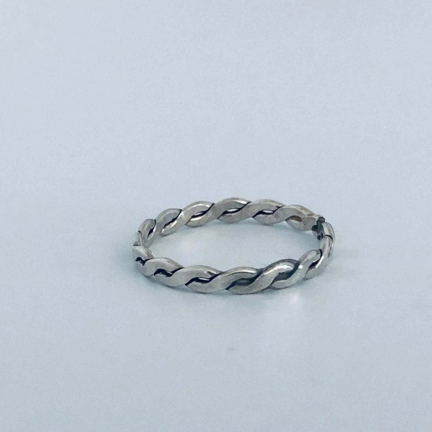 Silver Braid Ring - Sterling Silver Stacking Ring