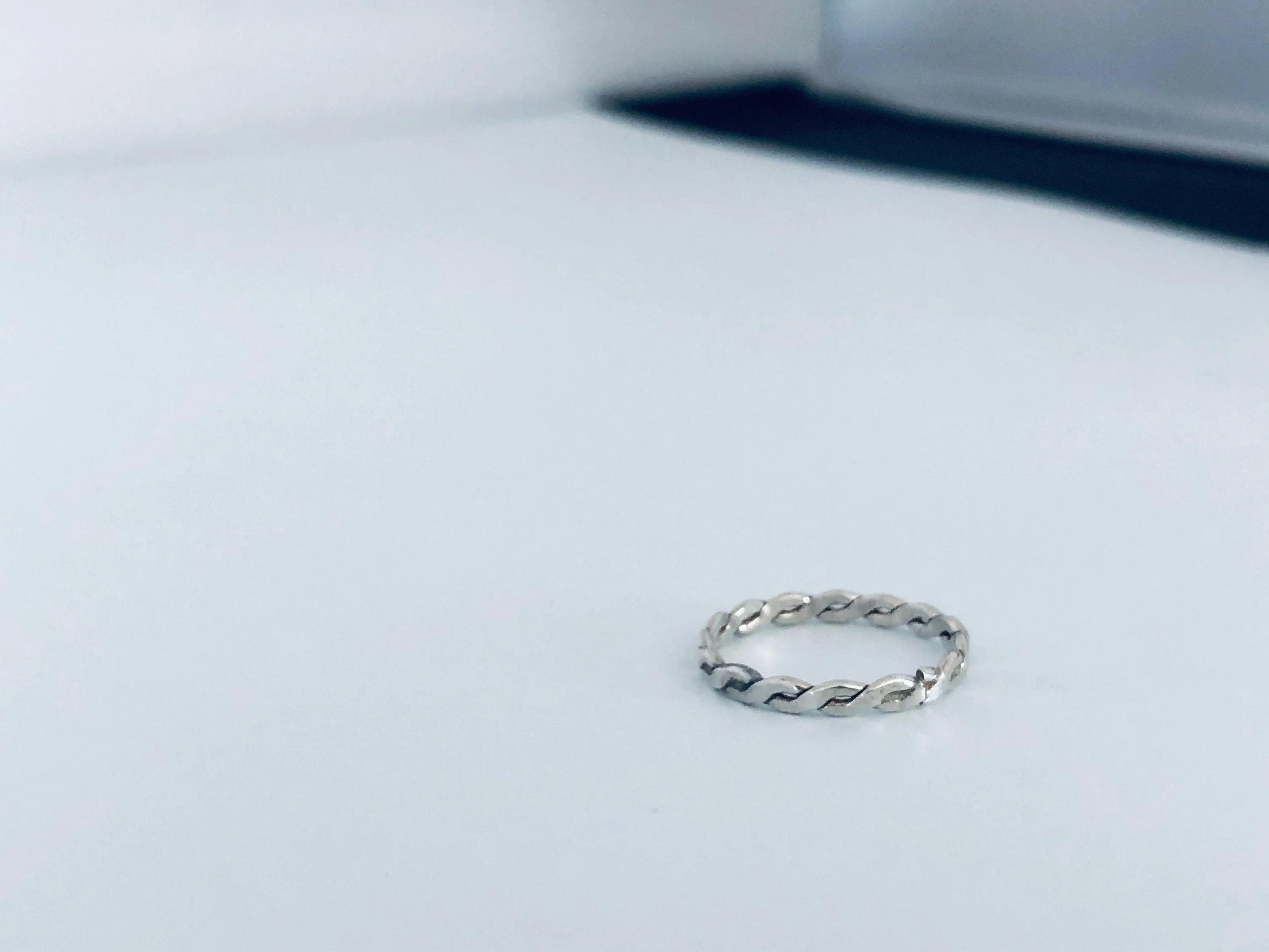 Silver Braid Ring - Sterling Silver Stacking Ring