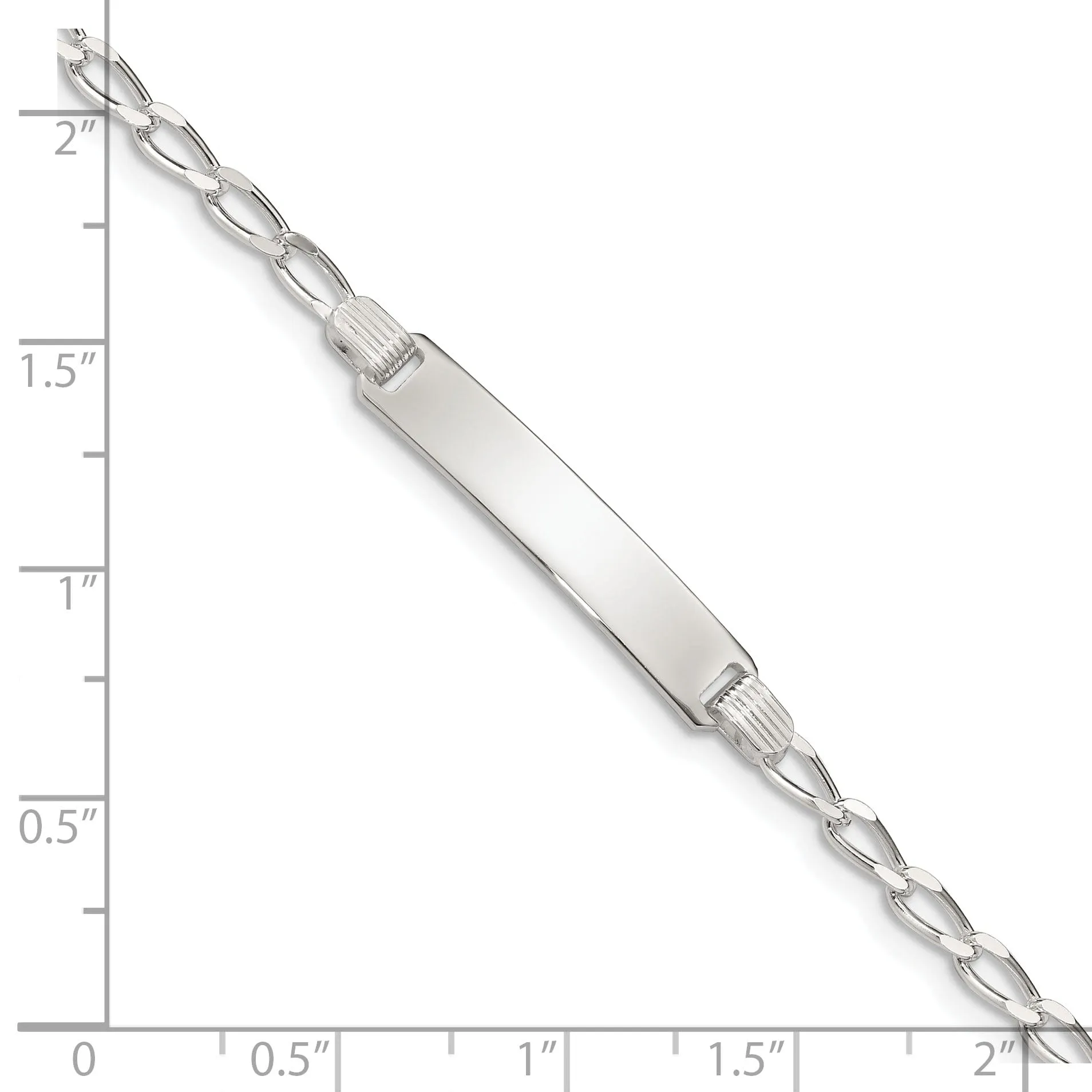 Silver Engravable Children's ID Bracelet