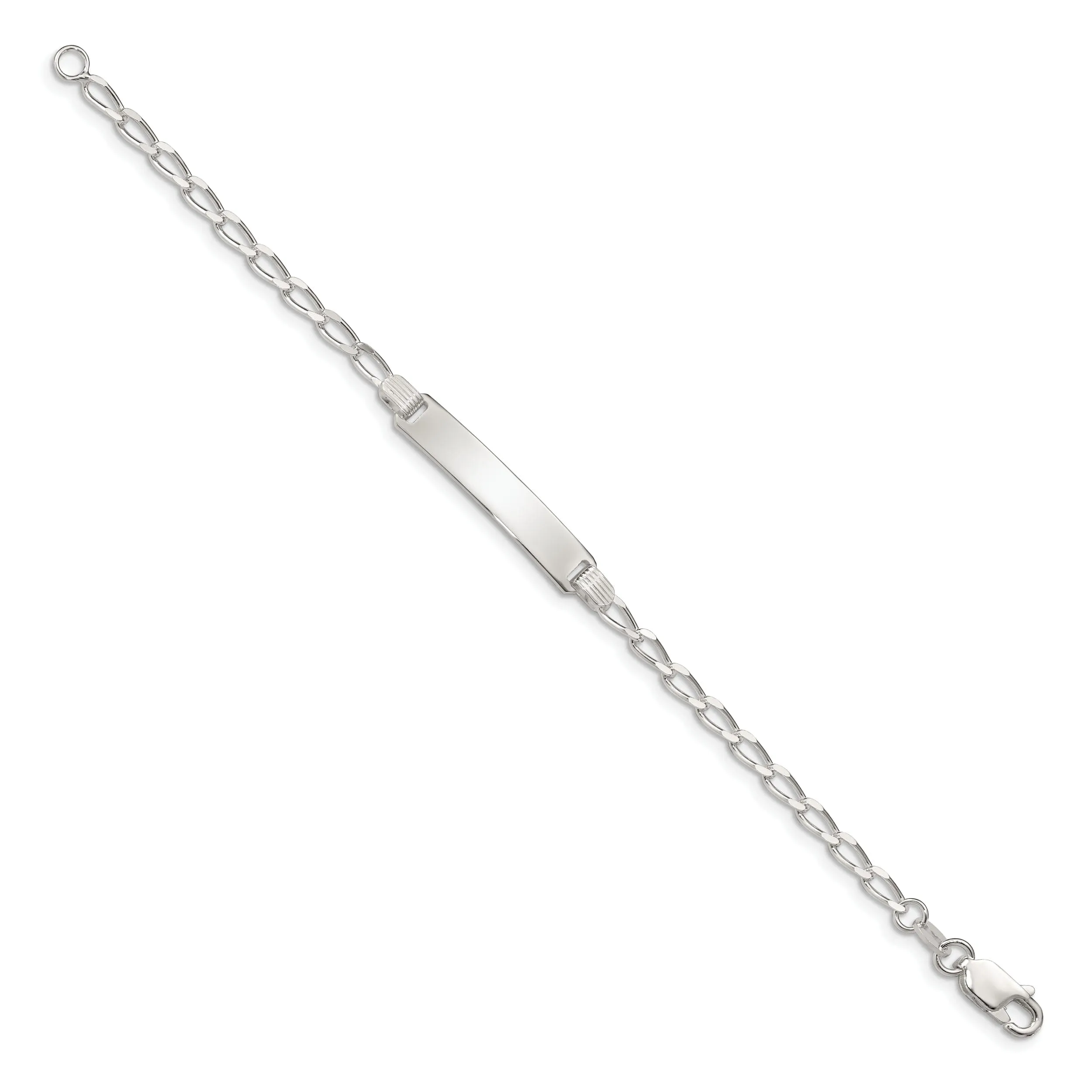 Silver Engravable Children's ID Bracelet
