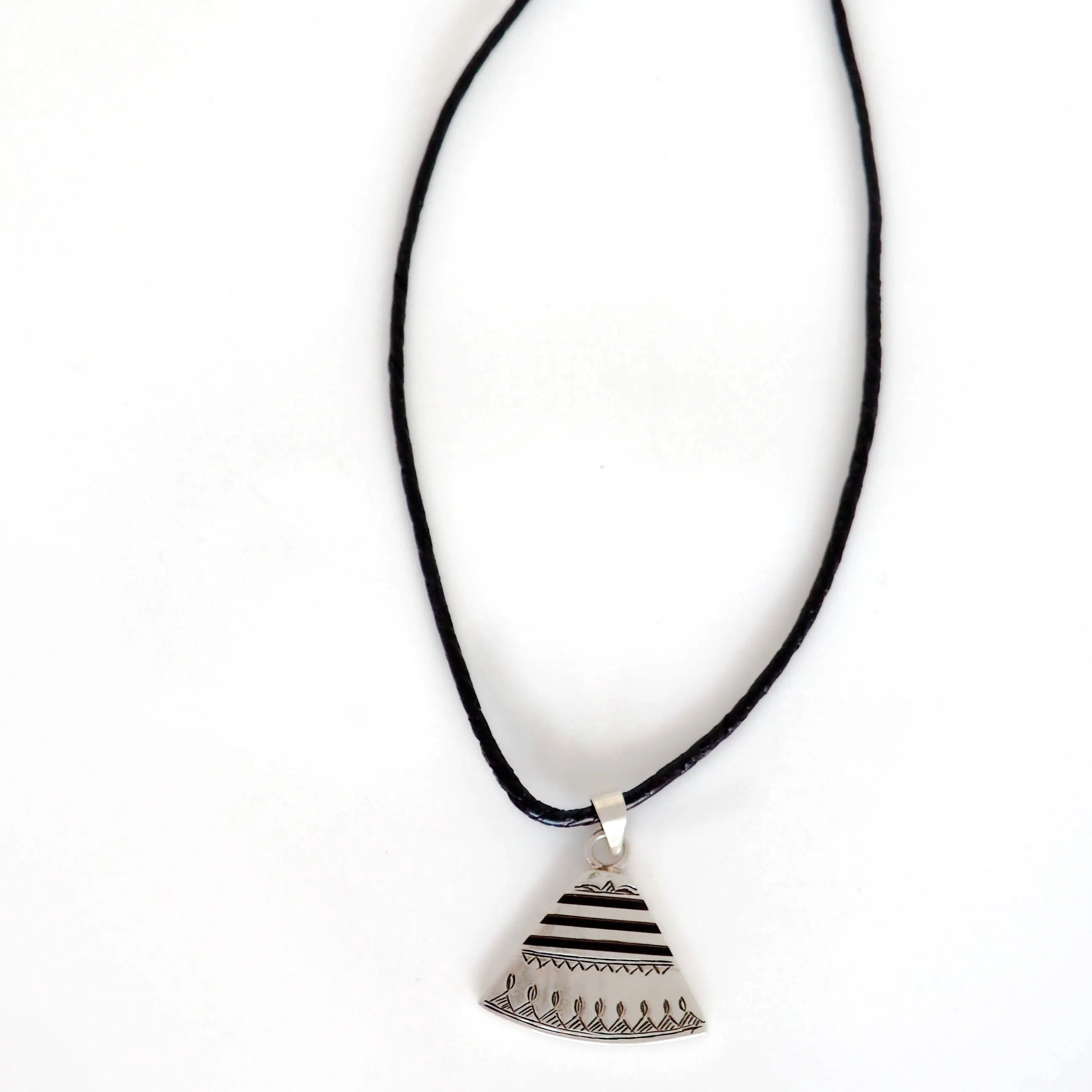 Silver Fan Necklace
