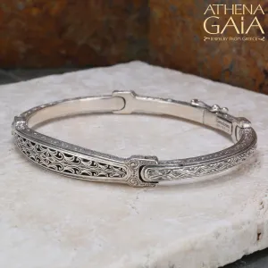 Silver Garden Shadows Flex Bangle Bracelet