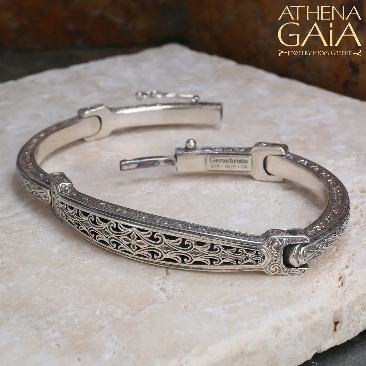 Silver Garden Shadows Flex Bangle Bracelet