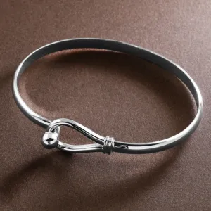 Silver Loop And Ball Bracelet