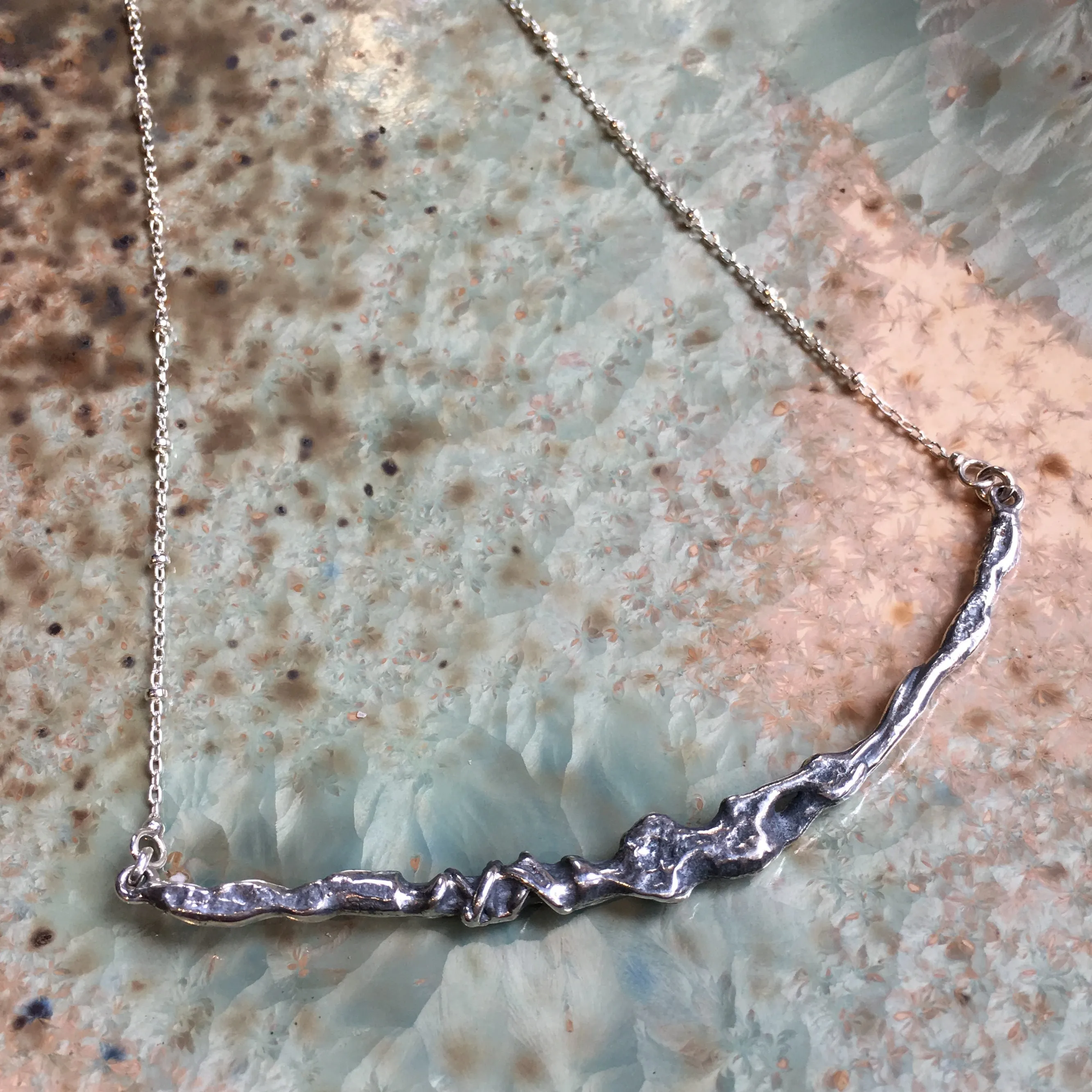 Silver Minimalist Necklace - Lily.