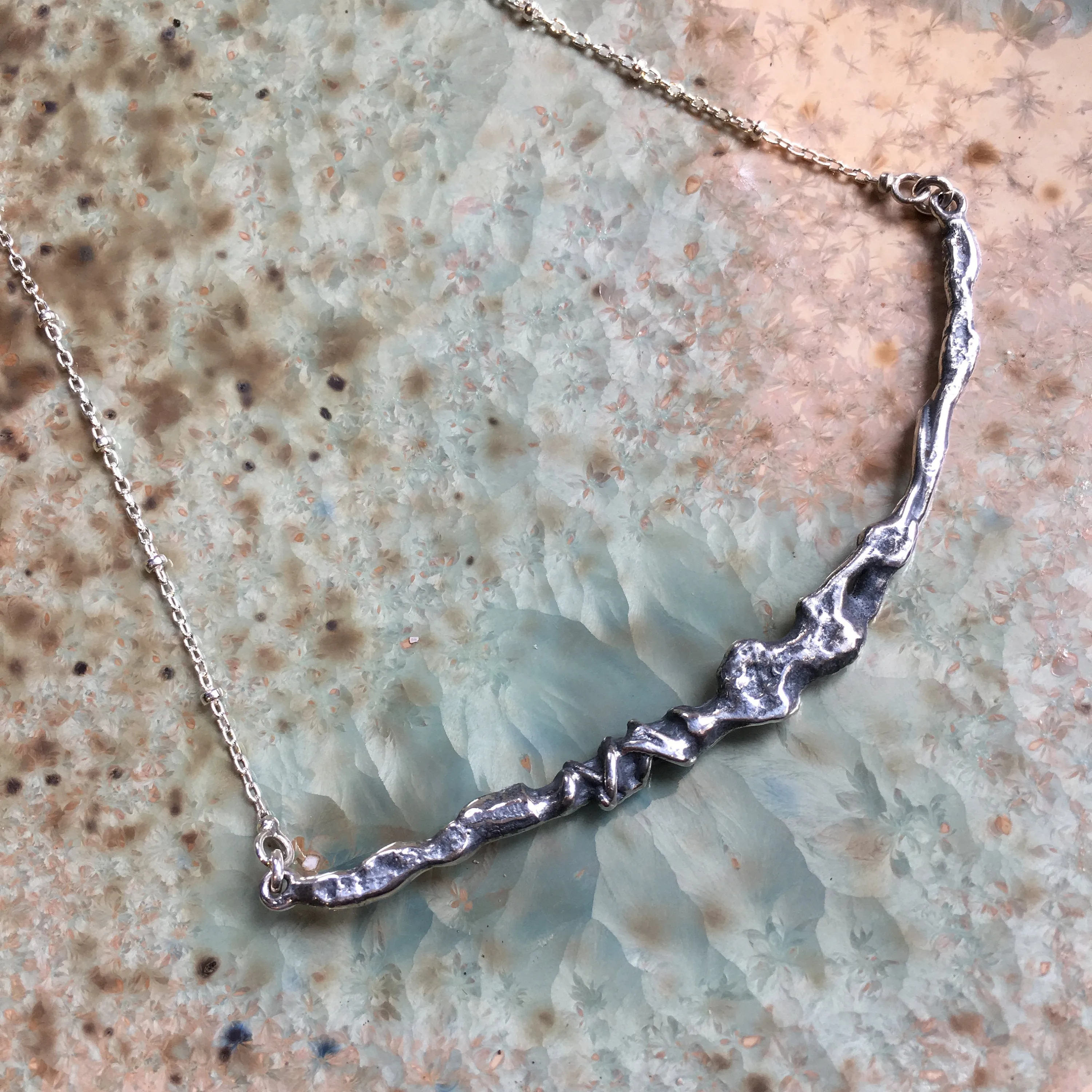 Silver Minimalist Necklace - Lily.