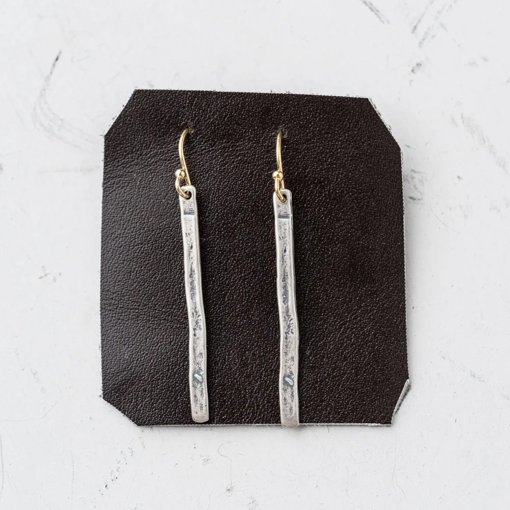 Silver Stick Earrings