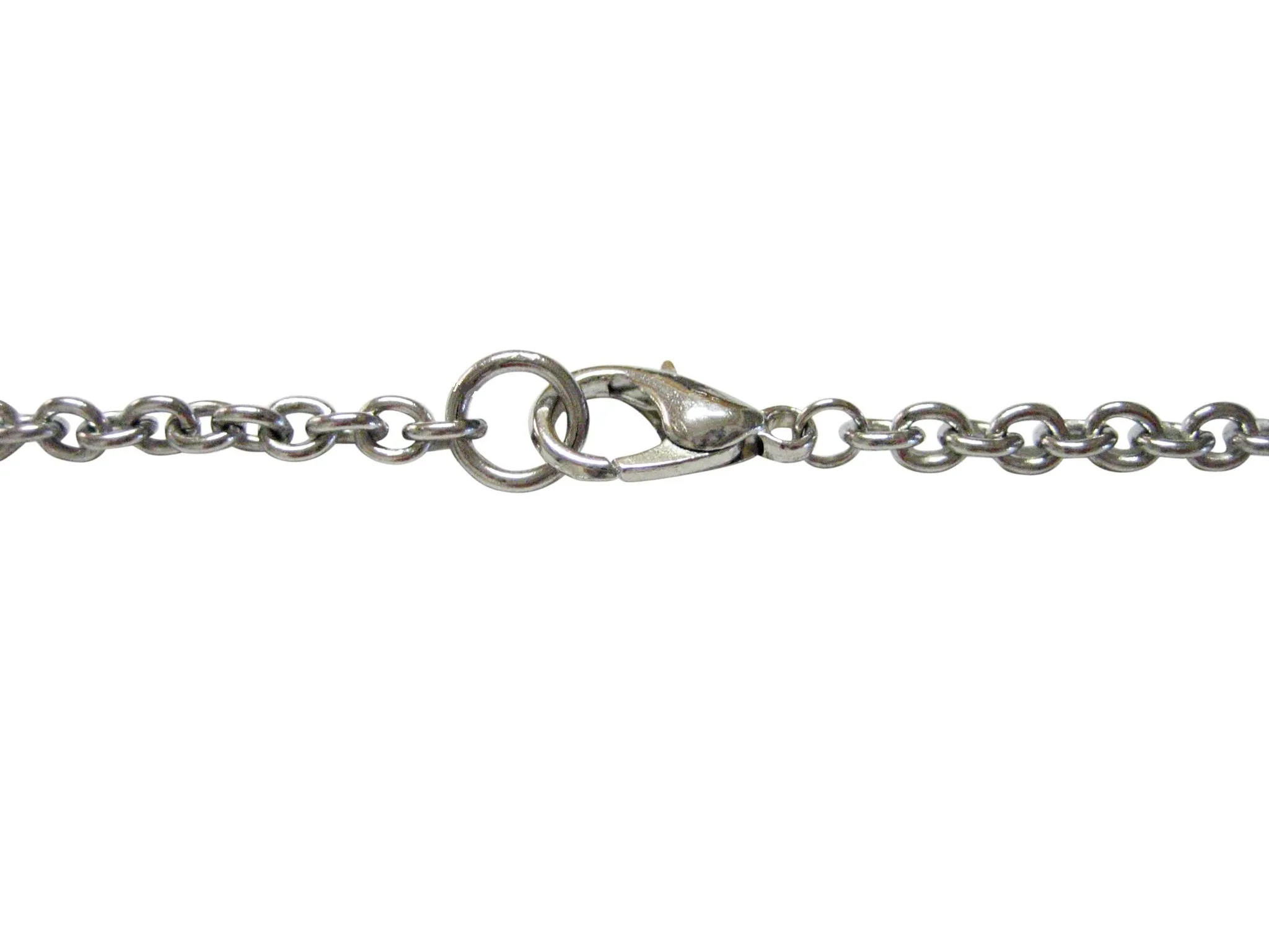 Silver Toned Etched UPDATED NEW Mississippi State Flag Pendant Necklace