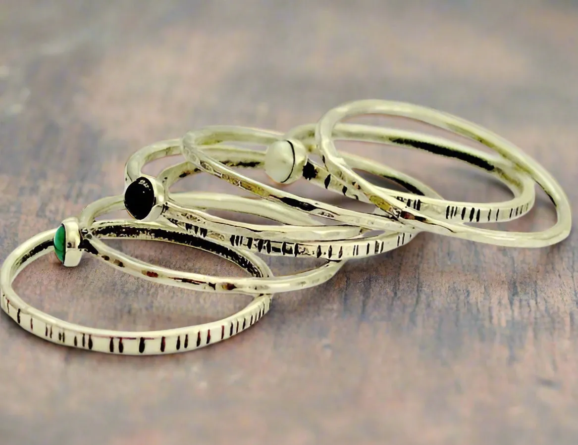 Simple Grooved Minimalist Ring - Time.