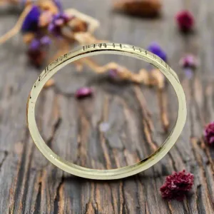 Simple Grooved Minimalist Ring - Time.