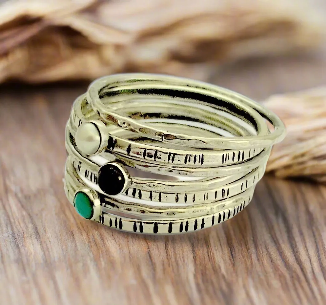 Simple Grooved Minimalist Ring - Time.