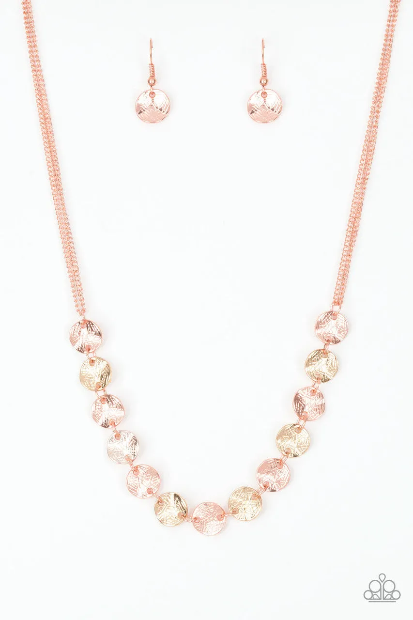 Simple Sheen Copper Paparazzi Necklace