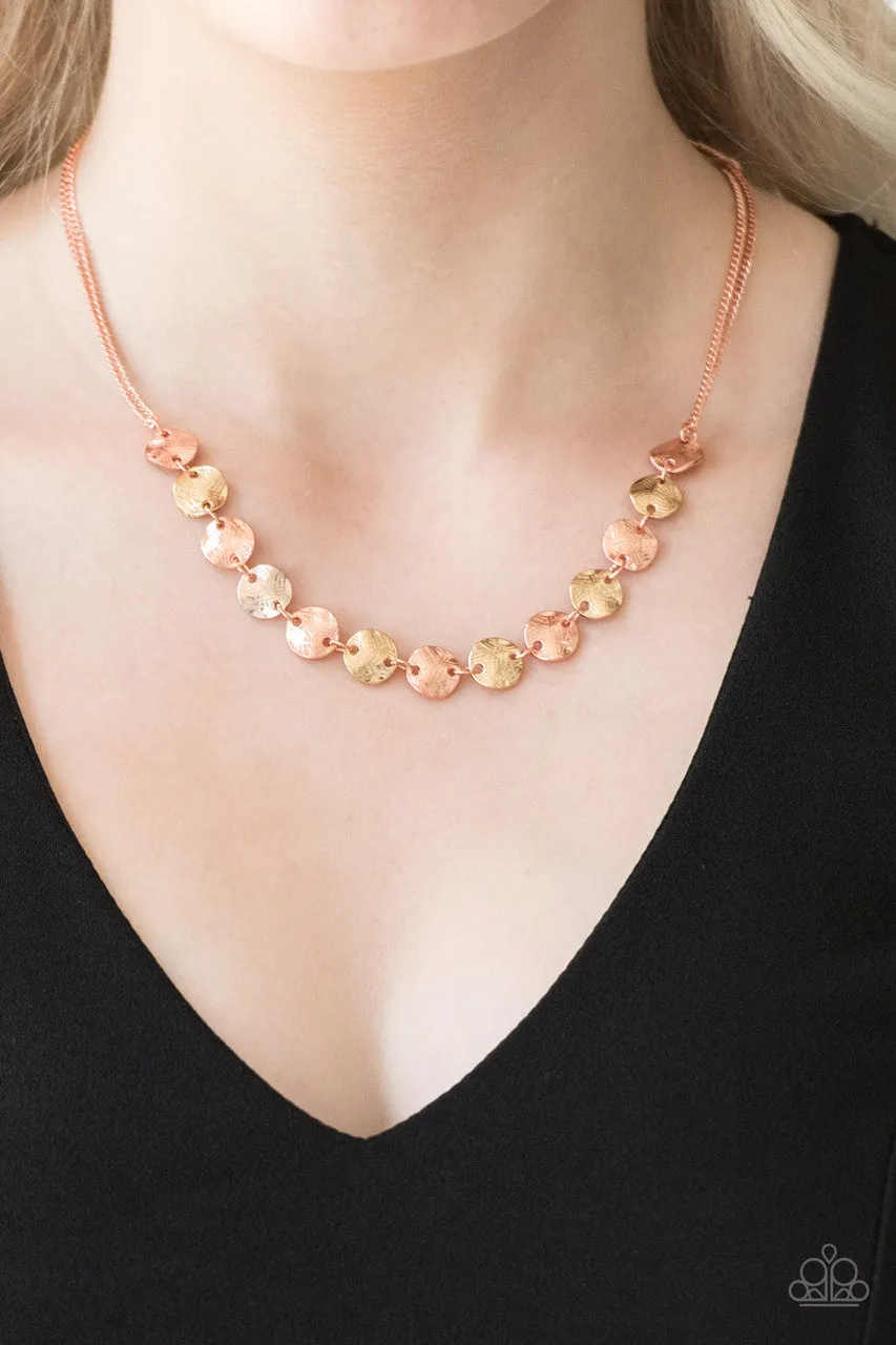 Simple Sheen Copper Paparazzi Necklace