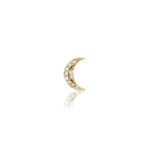 SINGLE MINI MOON STUD, GOLD