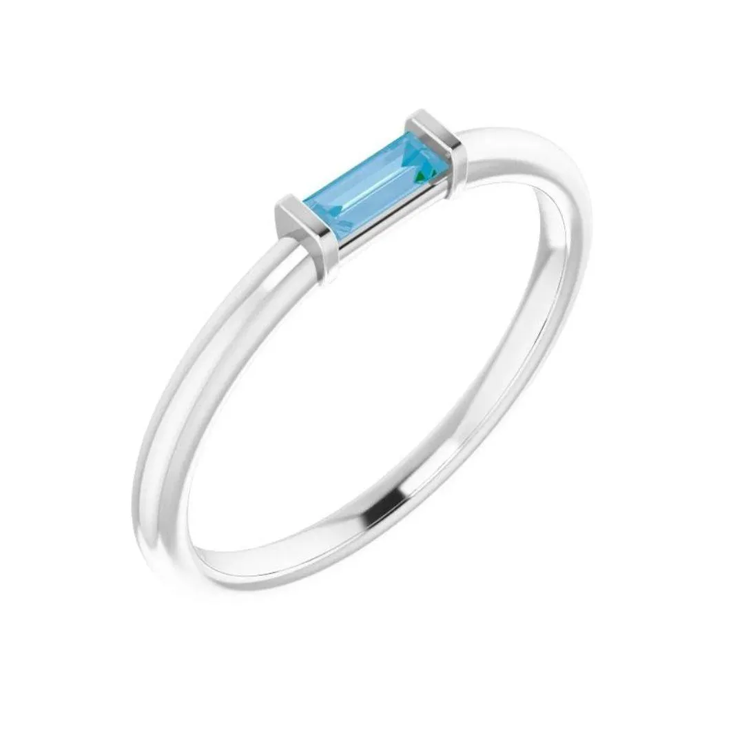 Sky Blue Topaz Stackable Ring