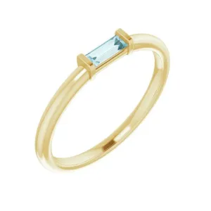 Sky Blue Topaz Stackable Ring