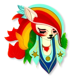 Sky the Fabulous fox 🌈 - Brooch - Set of 4