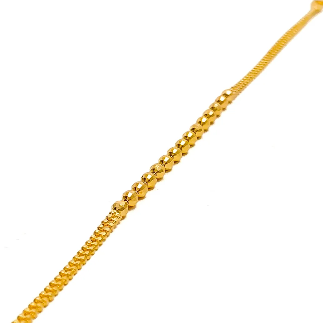 Sleek Jazzy 22K Gold Bracelet