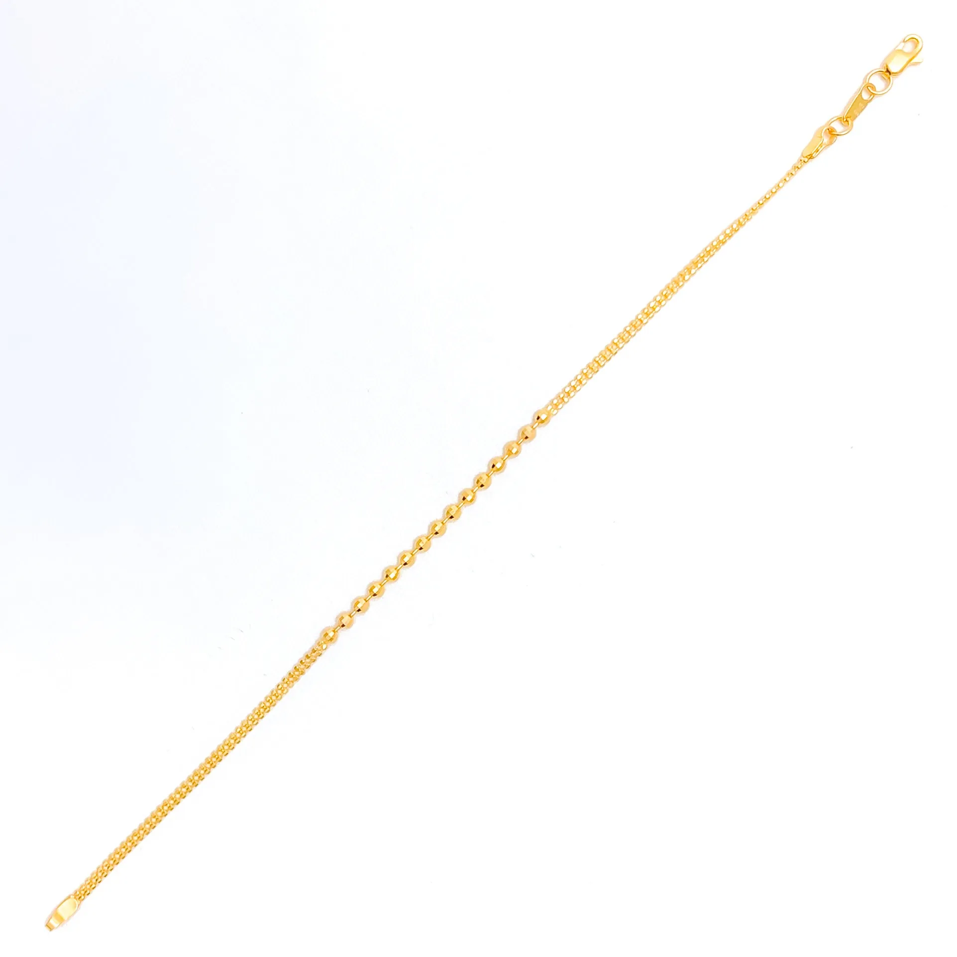 Sleek Jazzy 22K Gold Bracelet