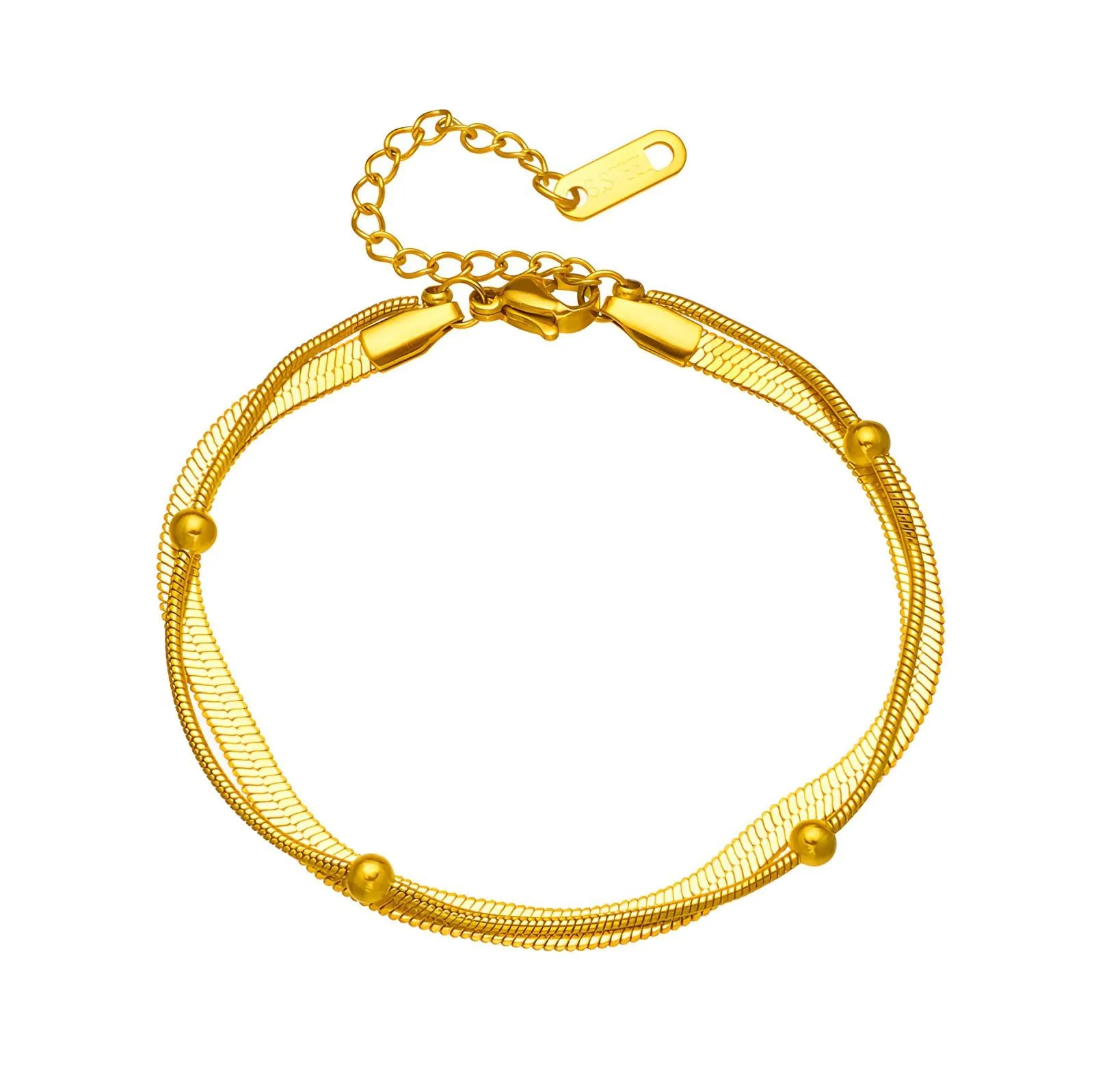 Sleek Rope Chain Bracelet – 18K Gold