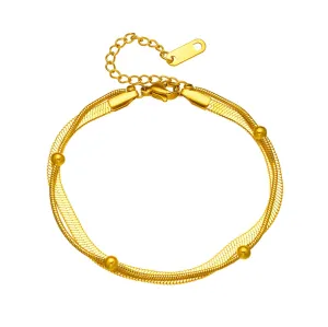 Sleek Rope Chain Bracelet – 18K Gold