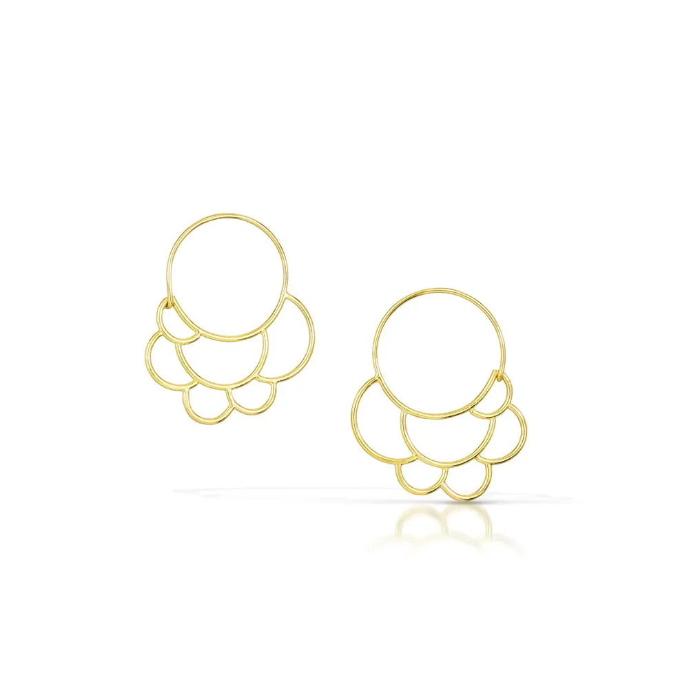 Small Cumulus Hoops in Gold