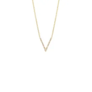 Small Pave V Necklace