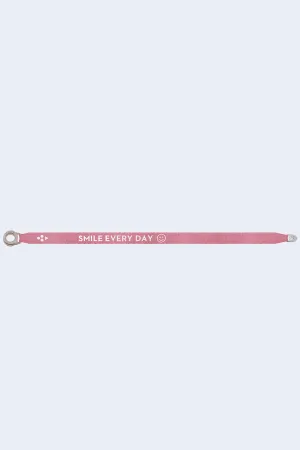 Smile Every Day Satin Bracelet in Old Rose