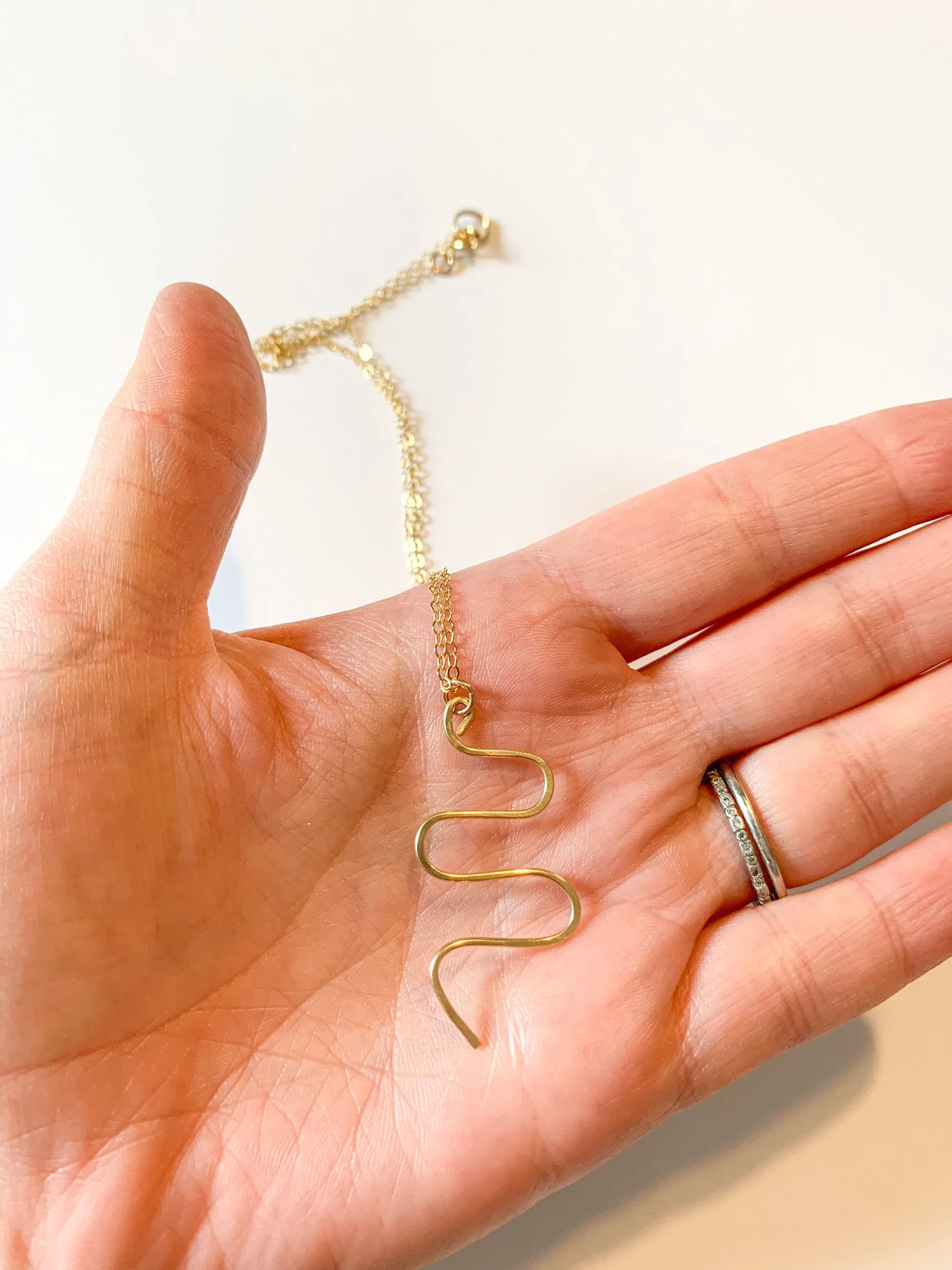 Snake Squiggle Necklace