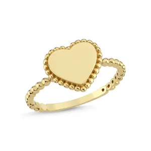 SOLID GOLD HEART RING