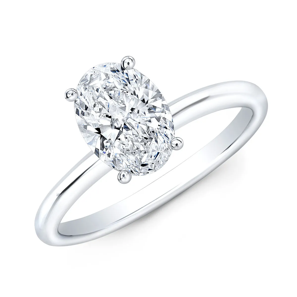 Solitaire Diamond Prong Engagement Ring Mounting