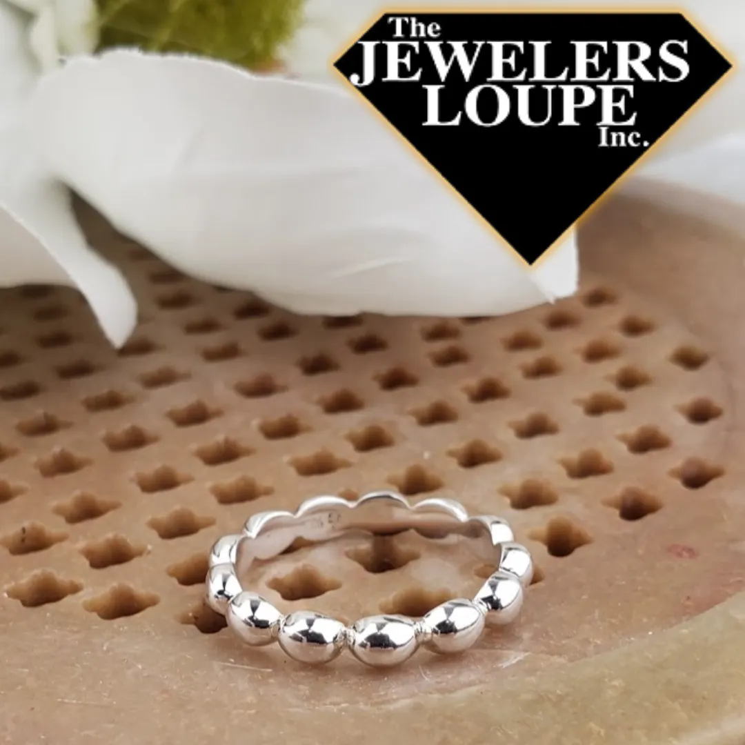 Southern Gates Sterling Silver Rice Bead Ring, Size 10 (96163)
