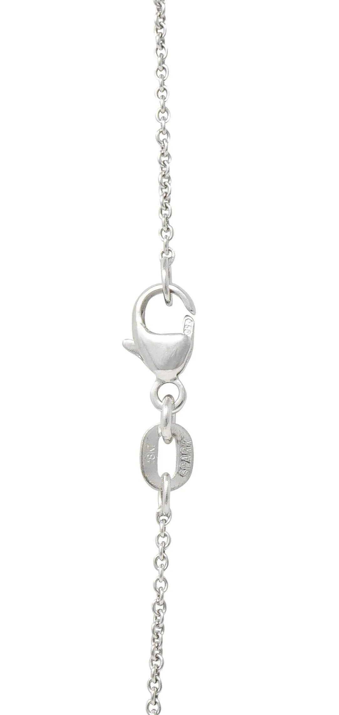 Spark Creations 4.30 CTW Tanzanite Diamond 18 Karat White Gold Pendant Necklace
