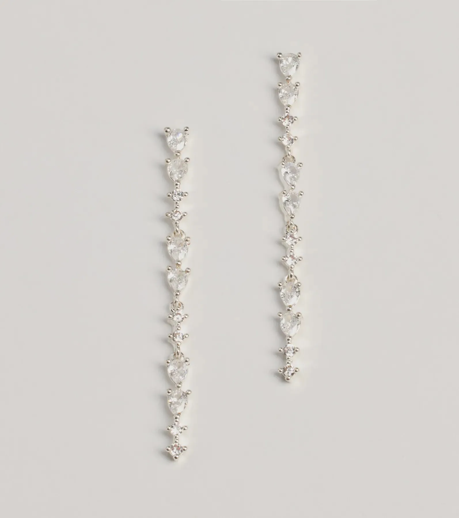 Sparkling Elegance Rhinestone Linear Earrings