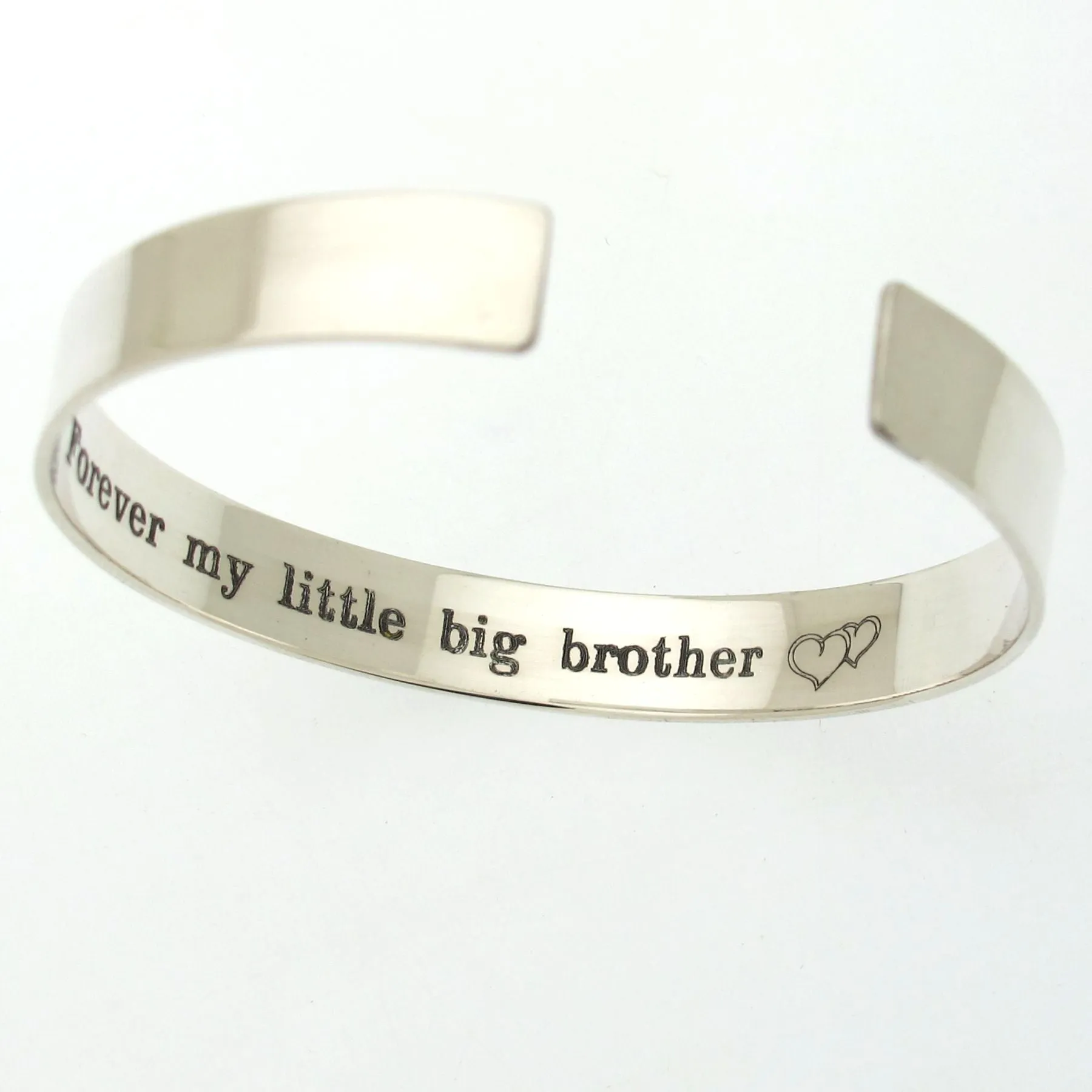 Special Brother Gift Personalized Sterling Silver Cuff Bracelets for Men
