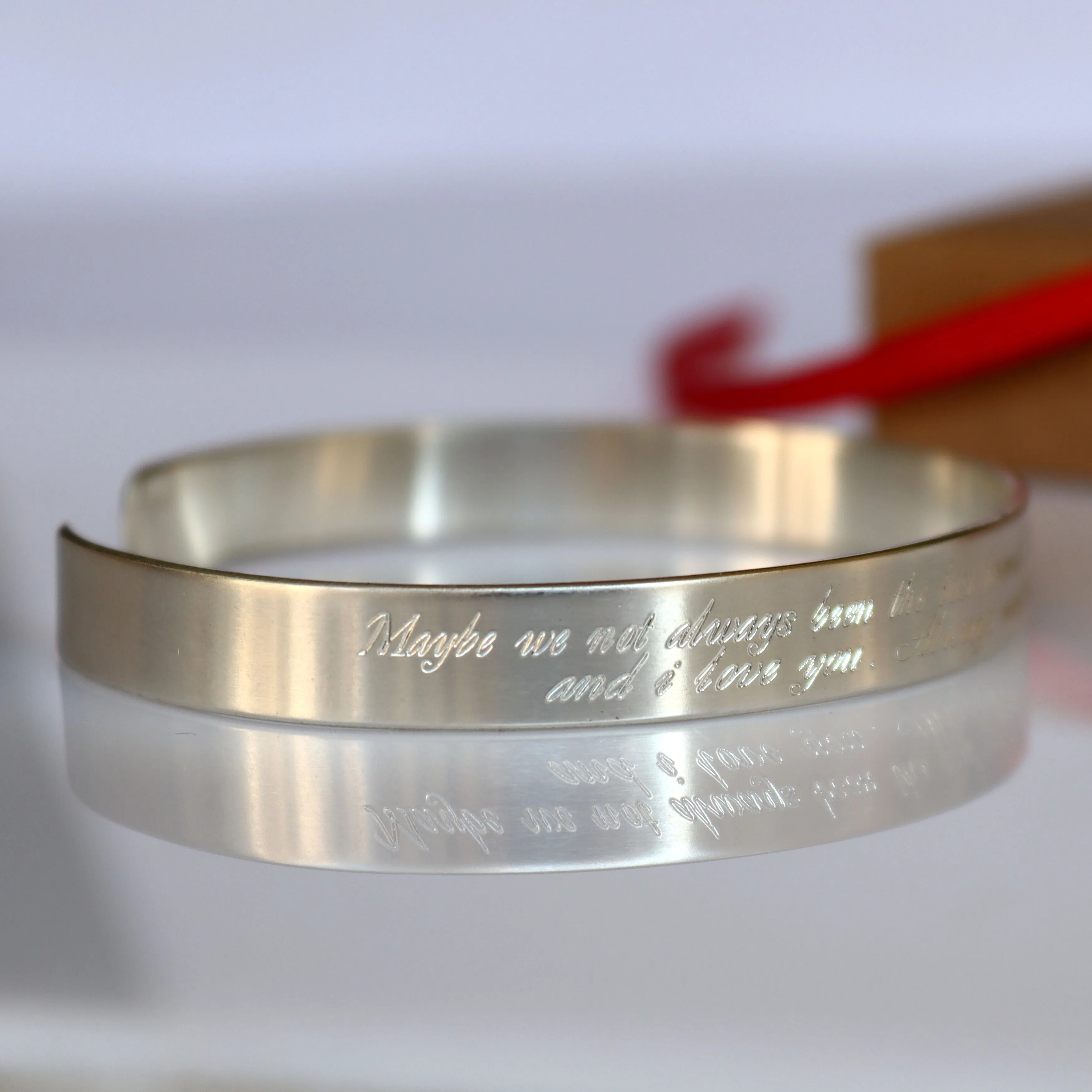 Special Brother Gift Personalized Sterling Silver Cuff Bracelets for Men