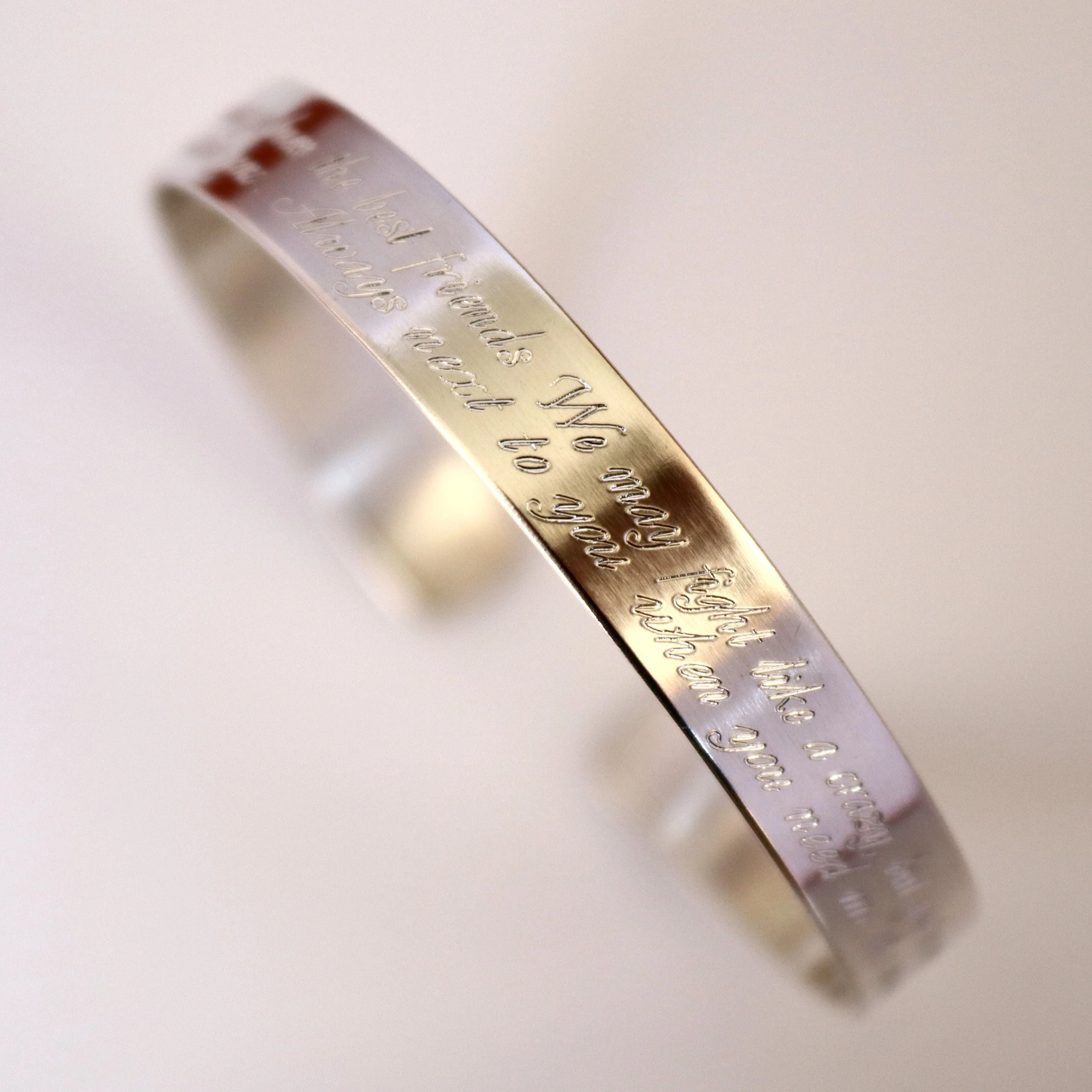 Special Brother Gift Personalized Sterling Silver Cuff Bracelets for Men
